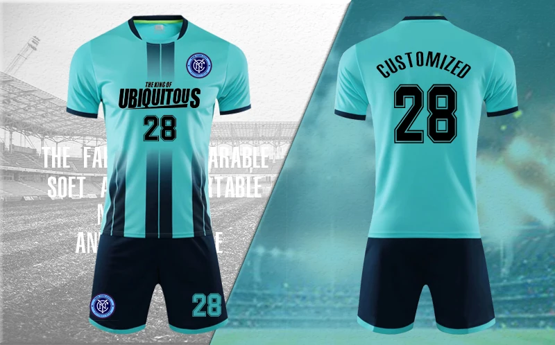 2025 Custom Full Cheap Soccer Uniform Set Club Team Kits Quick Dry Kids Football Jersey