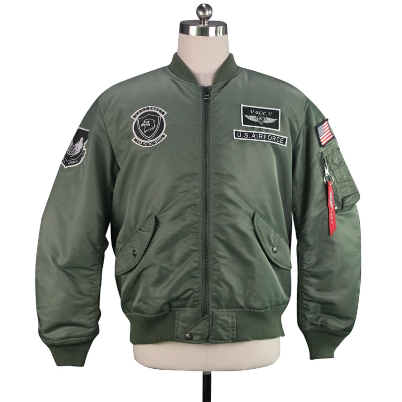 Men's Print Logo Flight Casual Windbreaker Bomber Jacket