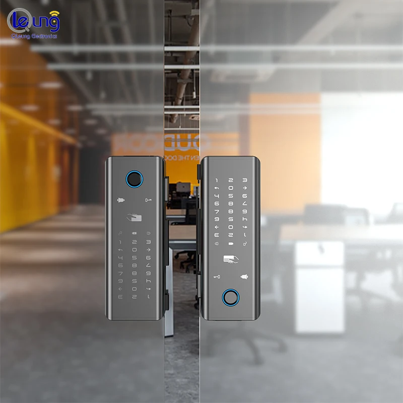2023 New Arrival G9S Tuya APP Lock Password Code Card Key Fingerprint Smart Door Lock for Glass Door
