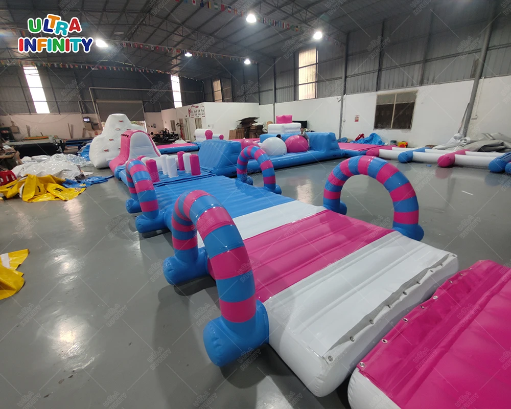 Outdoor Inflatable Water Park Obstacle Course Game Aqua Park Amusement