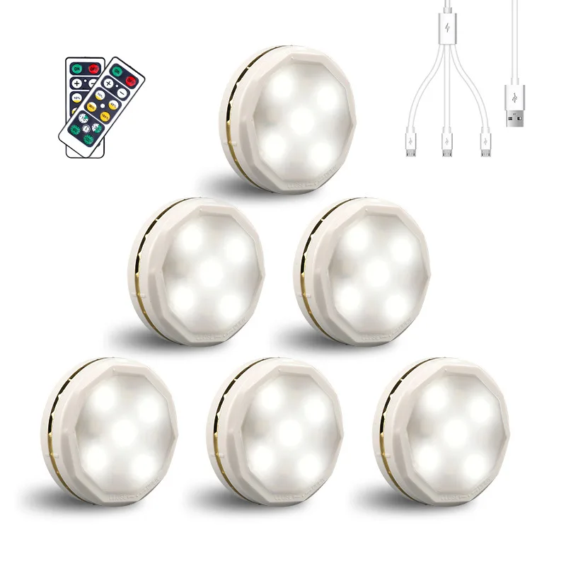 Wireless Remote Control RGB Atmosphere Light Charging Entrance Bedroom Eye protection Cabinet Light Small Night Light