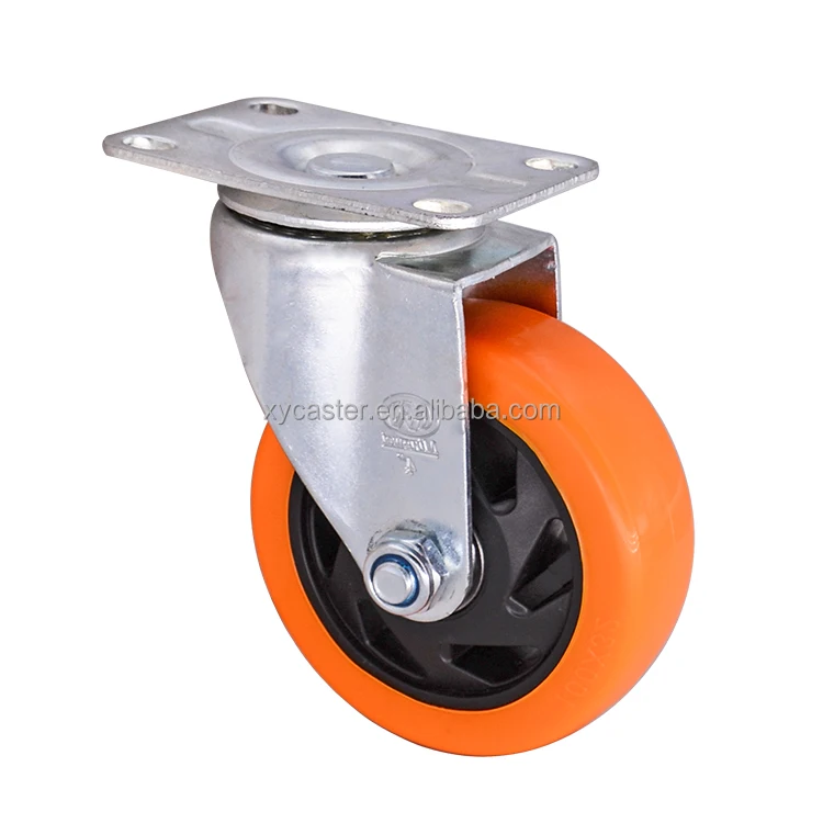 Medium Duty Double Ball Bearing 4 Inch Fixed Caster Wheels for furniture