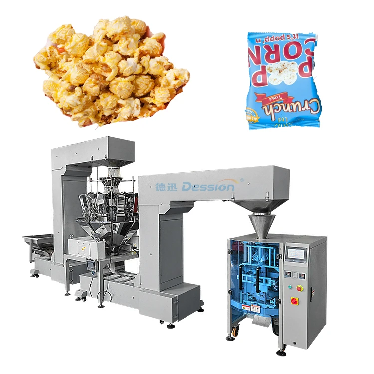 Dession 420AZ Double Hoist Machine Automatic Weighing Packaging Machine 1kg 2kg 5kg 10kg Popcorn Packing Machine