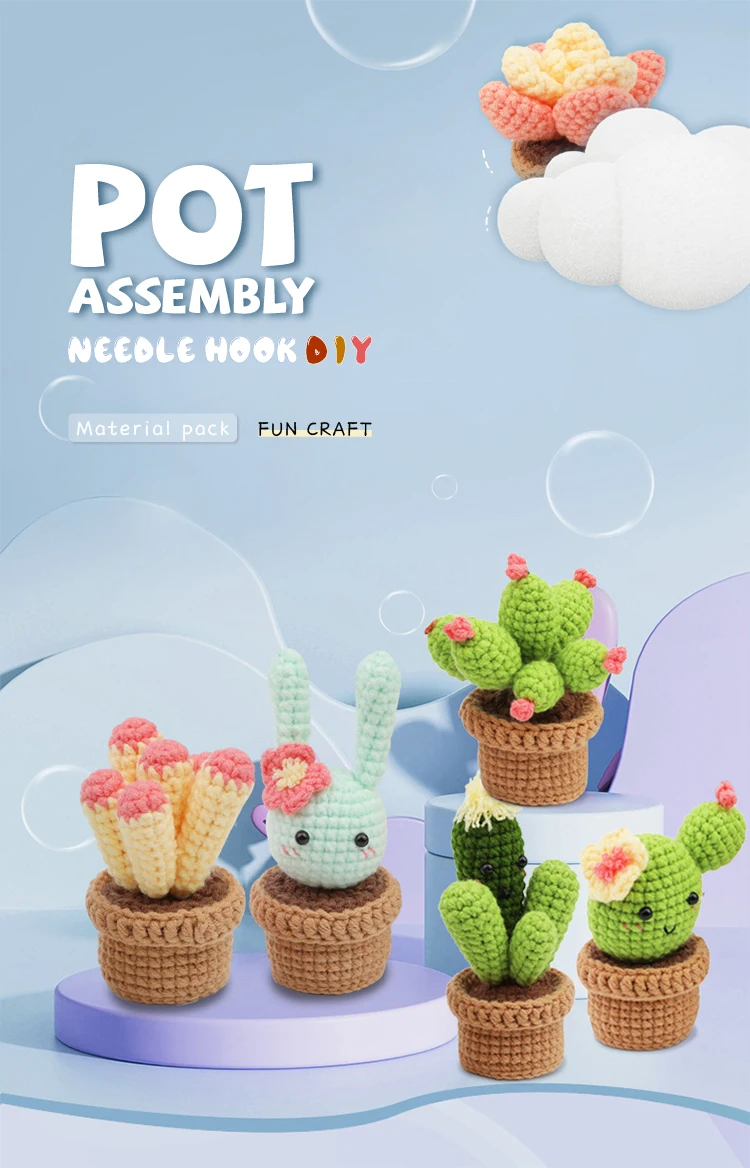 Yilan Cute Crochet Kits Diy Crochet Accessories Sewing Kit For ...