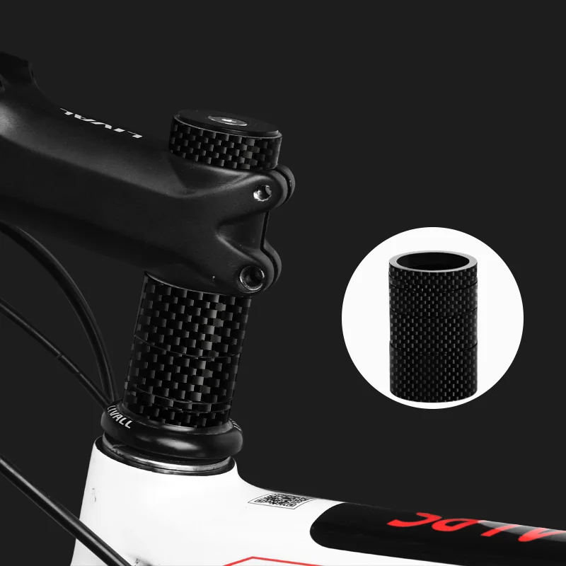 RIDERACE Bicycle Headset Spacer 28.6MM 1-1/8" Bike Front Fork Stem Carbon Fiber Washer Adjustment Ultra Light MTB Accessories