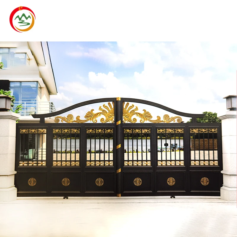 High Quality Aluminum Gates for Villas Customized Designs of Latest Main Gate Automatic Opening Swing Style