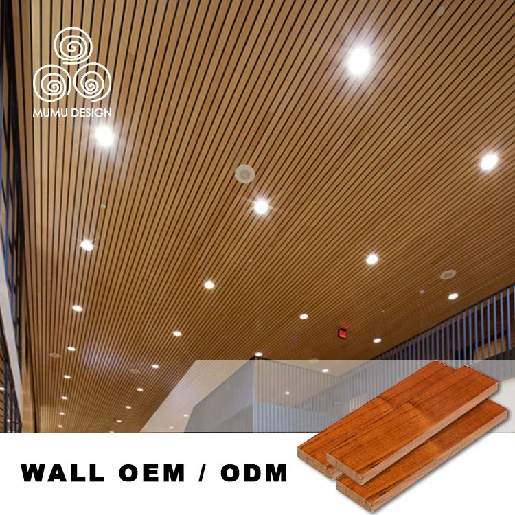MUMU Solid Color Grooved Decorative Restaurant Gallery Living Room Home Construction Panels False Ceiling
