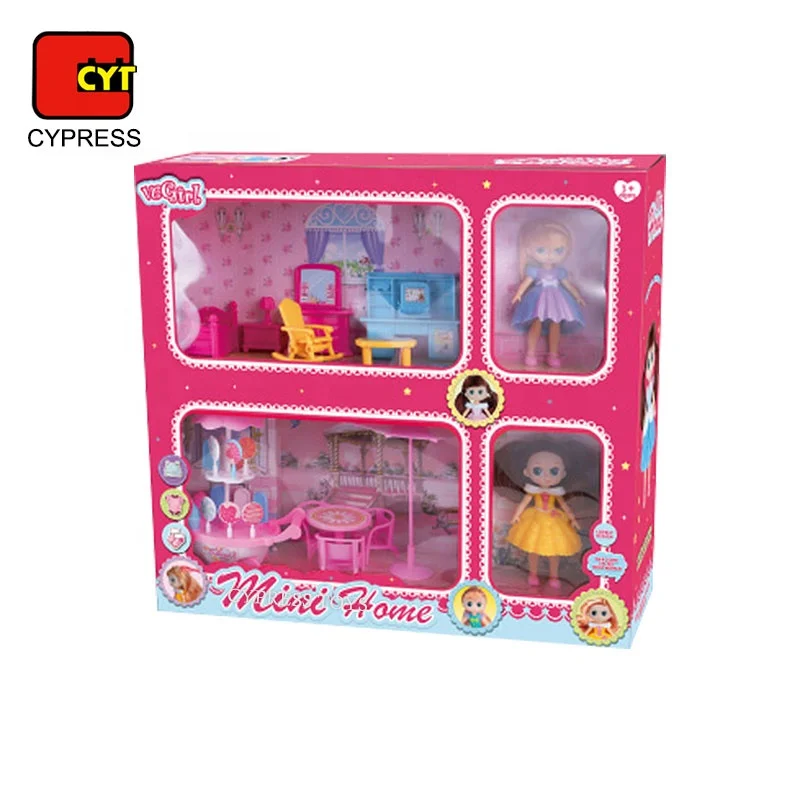 Мебель для кукольного домика 2 в 1 для спальни/уличной мини-игрушки для ролевых игр