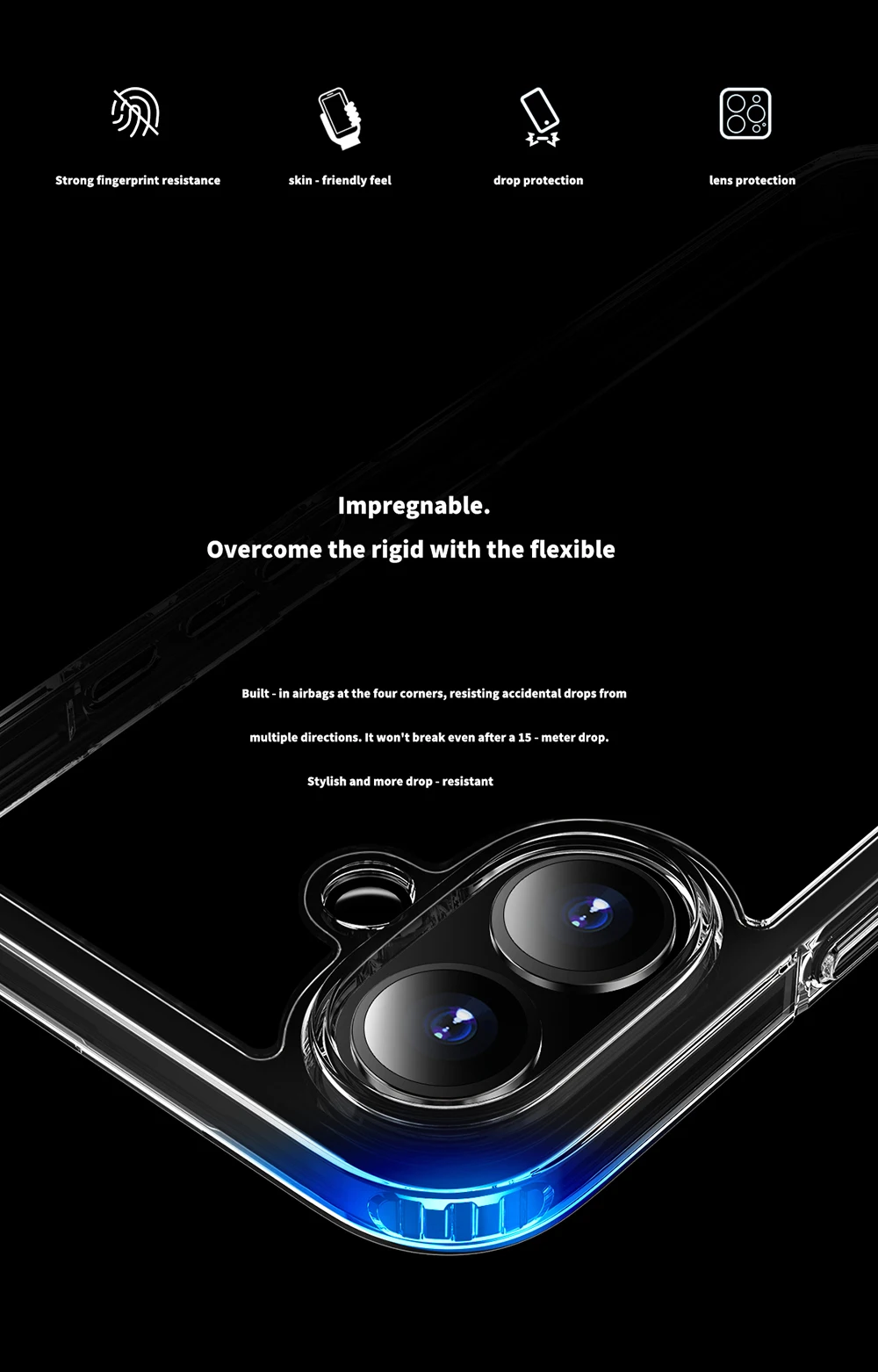 product laudtec clear magnetic phone cases for iphone 17 air 16 15 pro max shockproof luxury simple protective cover custom logo sjk1095-3