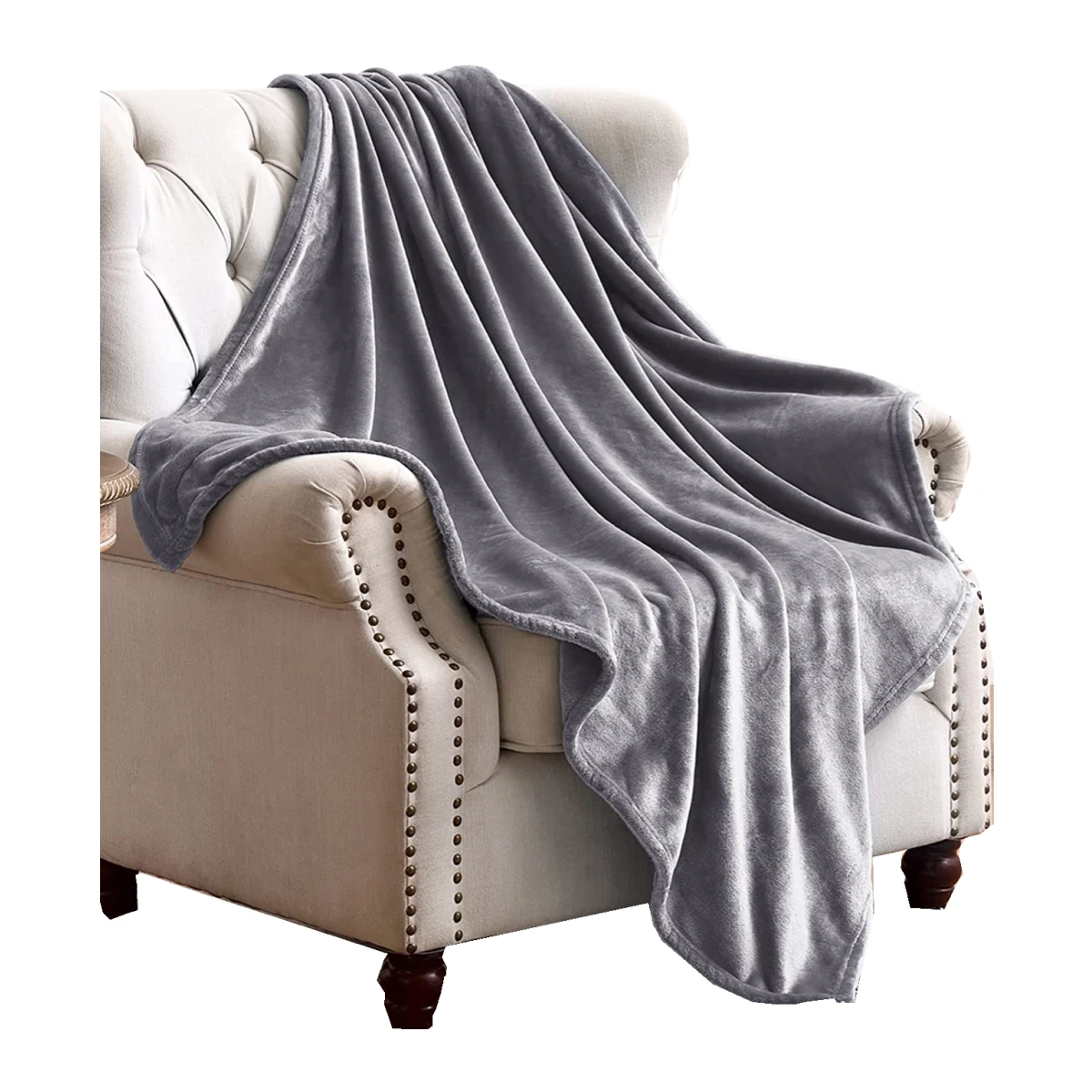 Duvet Cover Bedding Basics Customized Hug Sleep Blanket Wearable Grey Color Flannel Fleece Blanket