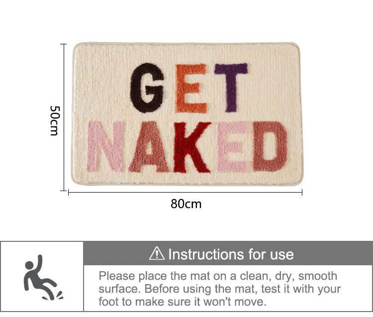 Factory Supplier super absorbent microfiber in stock 40*60 cm get naked waterproof non slip mat bath washable fluffy bath mats details