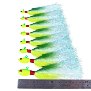 Fishing Gear Luya Deer Hair Lead Hook Live Bait 7g-85g Anti-Hanging Bottom Simulation Bait Stainless Steel – Hooks – view 5