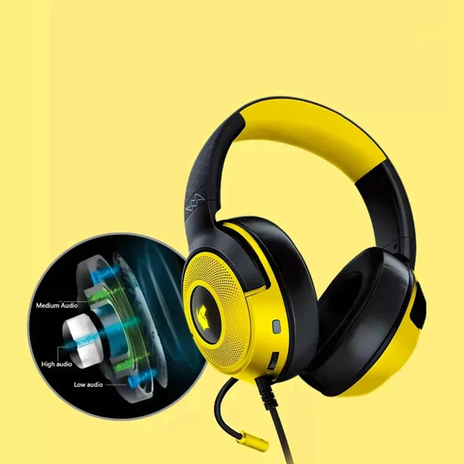 Razer Kraken V3 X Pikachu Gaming Headphones - Dynamic Audio
