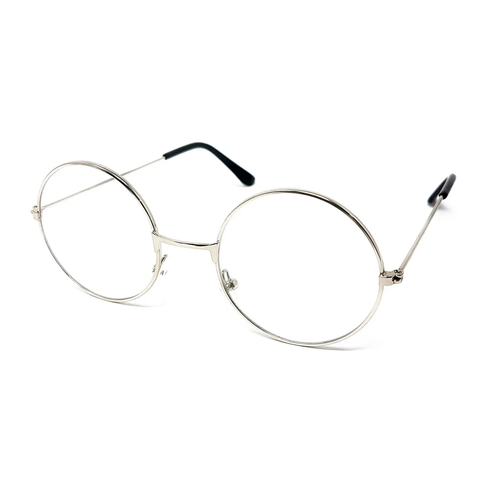 Clear Lenses Round Black Glasses Fancy Dress Accessory 