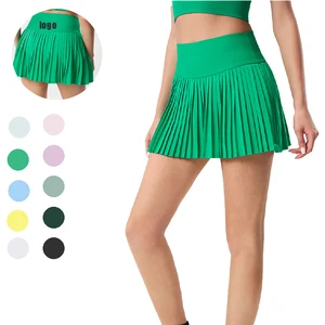 Wholesale U Neck Sleeveless Sportswear Tennis Tennis Dress Pocket Women Tennis Skirts