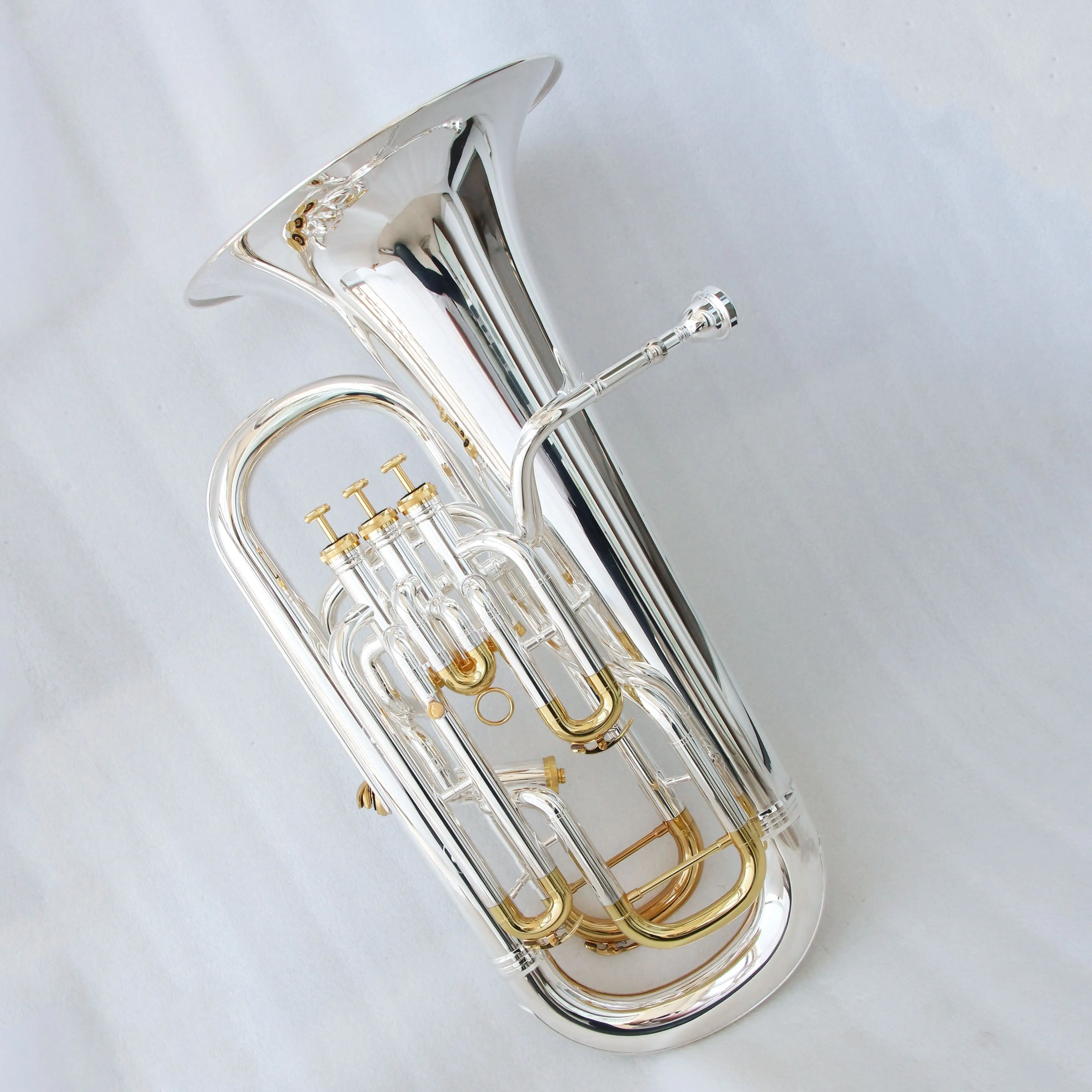 Musical Instruments Yellow Brass Euphonium 3+1 Pistons Valve in