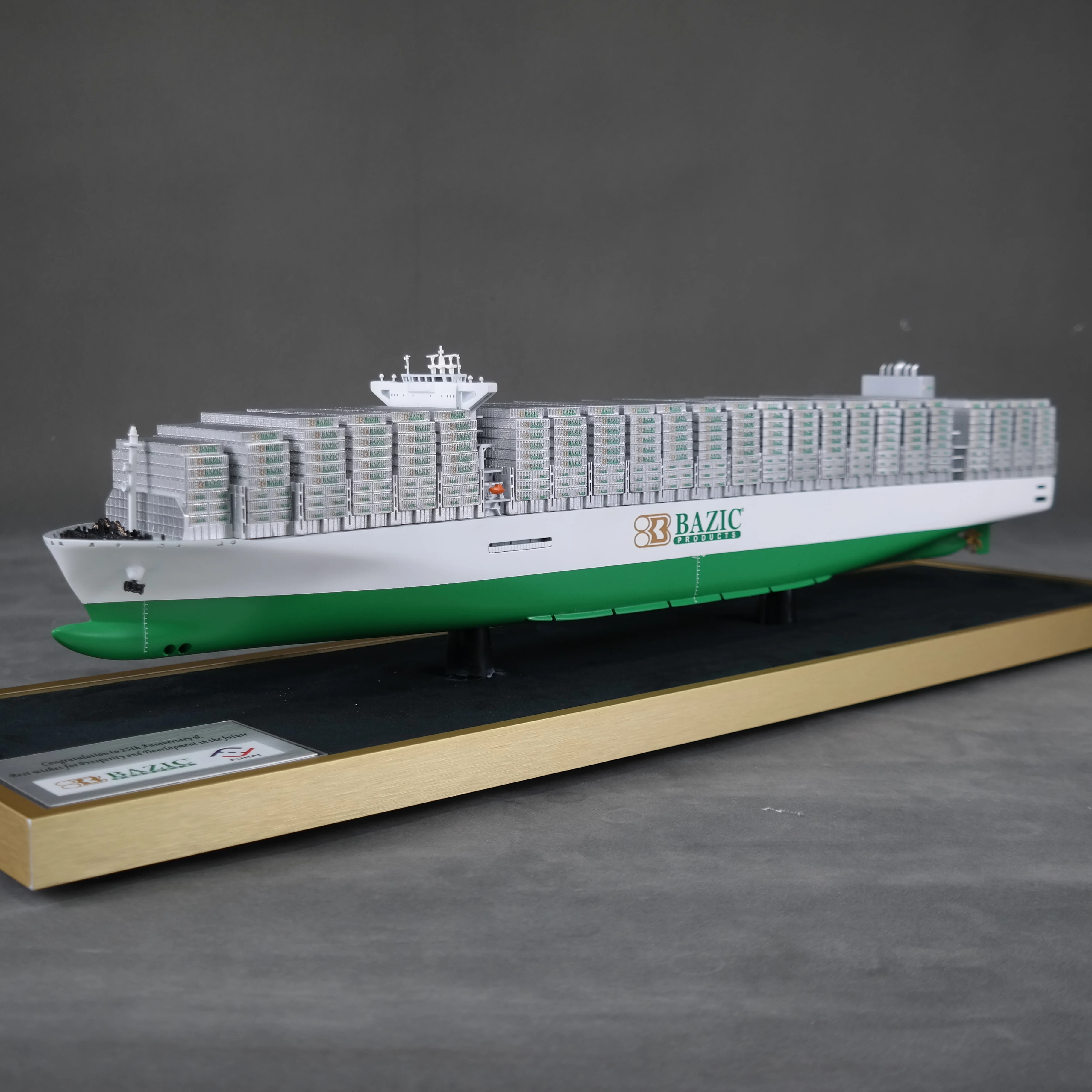 【L】O.A.S Customized 65cm BAZLIC Container Ship Model for Souvenirs & Gifts from Factory Direct