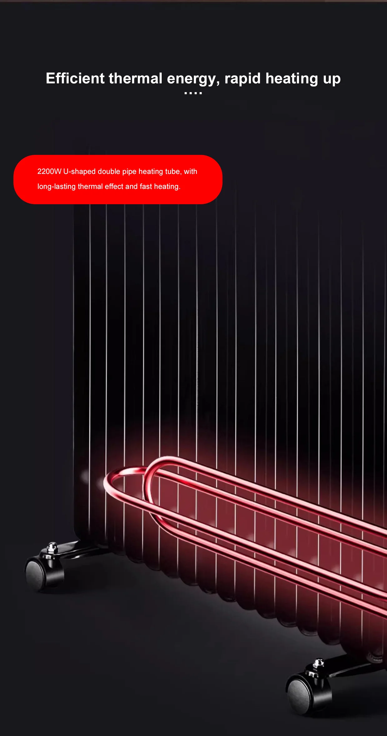 Filled Radiator, 2000 W, Metal - detail 12