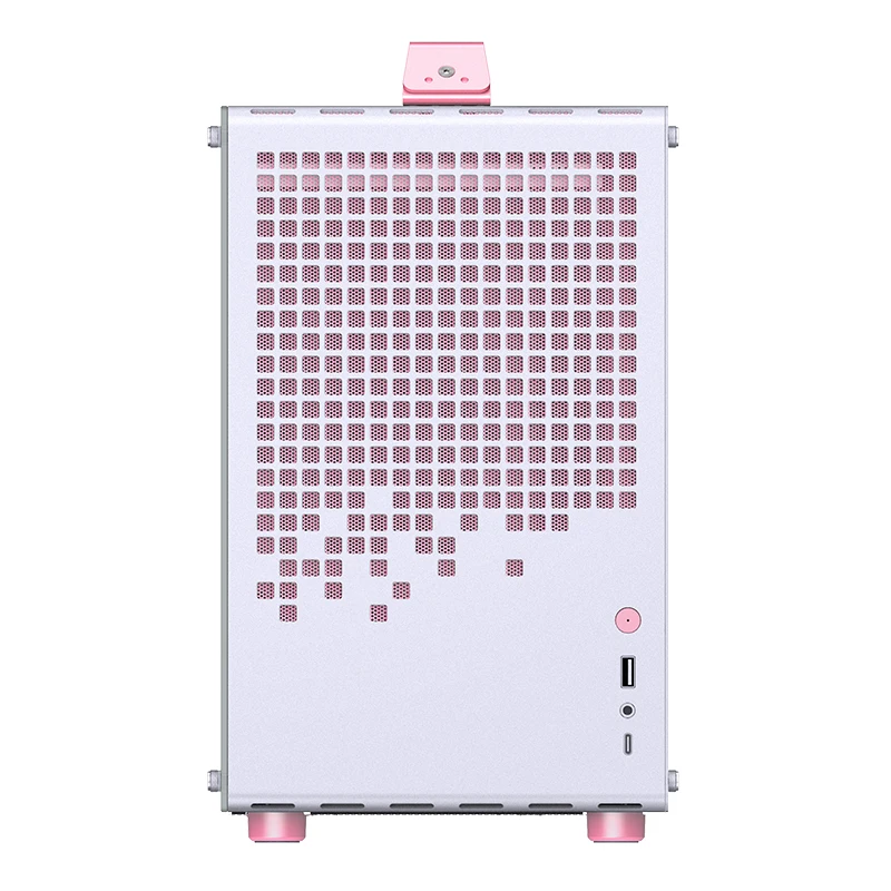 JONSBO Z20 Pink/white Tempered Glass PC Case - M-ATX Support