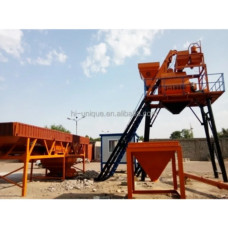 HZS Series 50M3 Hopper Type Wet Mix HZS50 Ready Mixed Concrete Plant