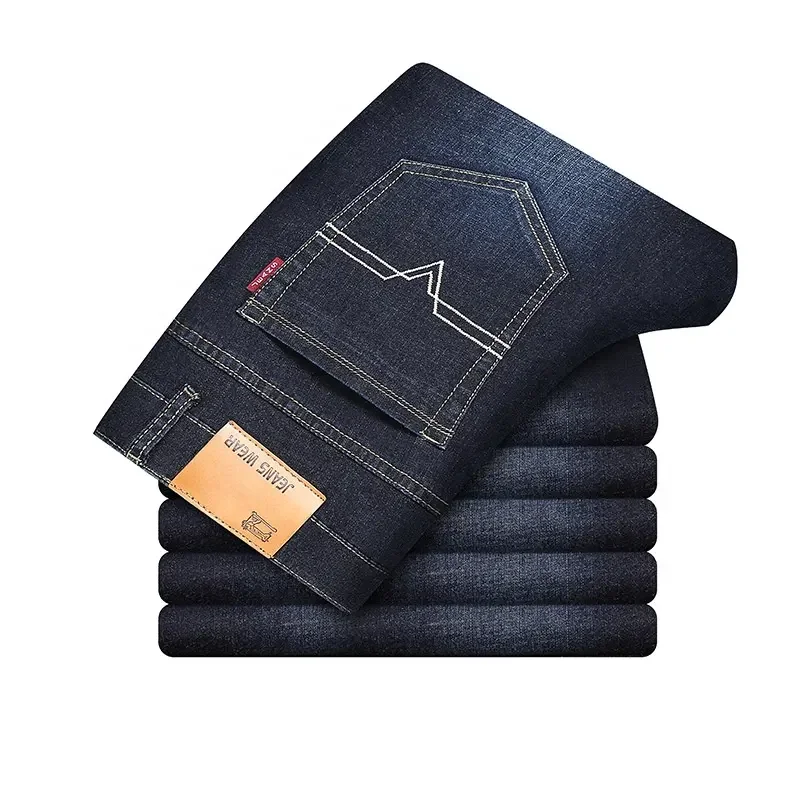 Модные джинсы для мужчин Stockpapa оптовая продажа джинсовые брюки облегающие мужские дизайнерские эластичные синие и