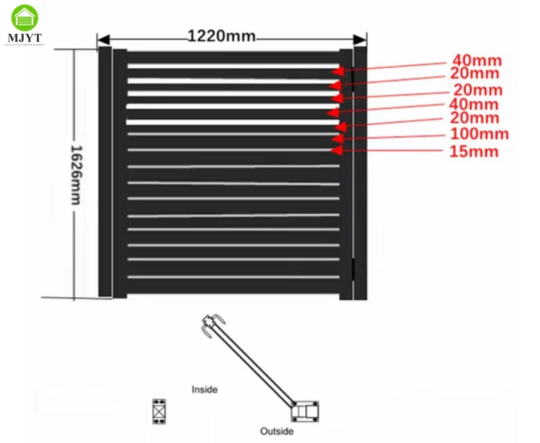 Modern Design Smart Gate Opening System Aluminium Gates Garden Auto ...