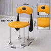 Cuero de microfibra naranja - Marco plateado