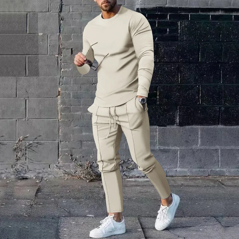 Spring Winter 2pcs t Shirts Pants Set Men Casual Fashion Set Sport Tracksuit Basketball Jogging Suit Men Clothing Streetwear