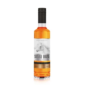 Wholesale Silver Horse Whiskey 700ml Custom logo Glass Bottle Alcoholic Beverage Whiskey Drinks