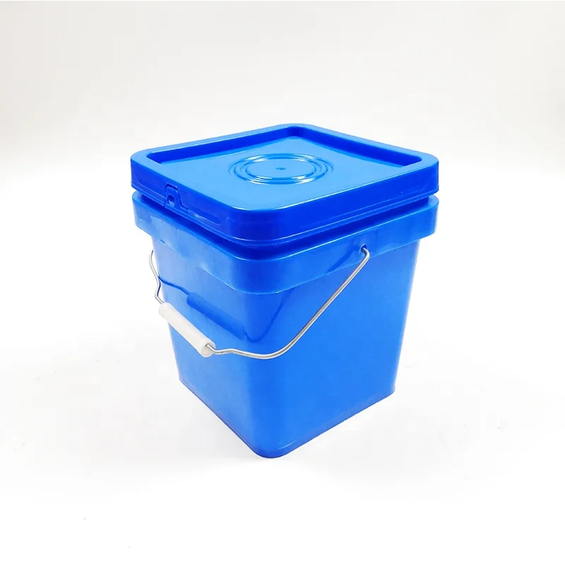 Square 1L Plastic Buckets 3L Plastic Pails 16L PP Barrels PE Drums 25L Packing Plastic Buckets with Lids 2 Pc Square Shape 1-30L
