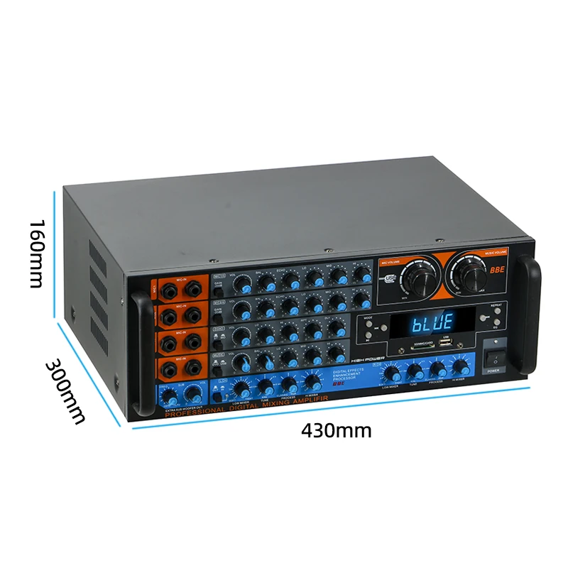 Foshan ZX-12BT Karaoke Amplifier: Metal Mini Hi-Fi Mixer, CE