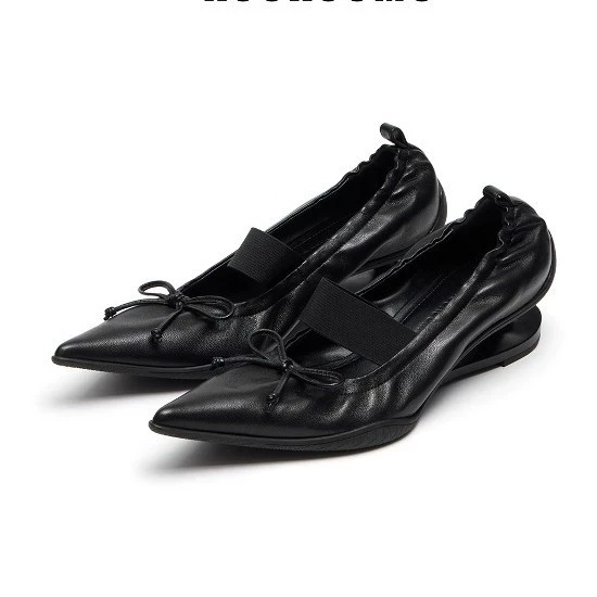 Fashion Pointed Toe Ballet Styles Mary Jean Wedge Heel Lady Pu Leather Women High Heels Pumps - Image 5