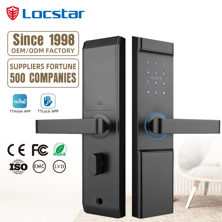 Number Main Aluminum Wifi Security Password Fechadura Serrure Intelligent Electric Handle Digital Door Smart Hotel Locks