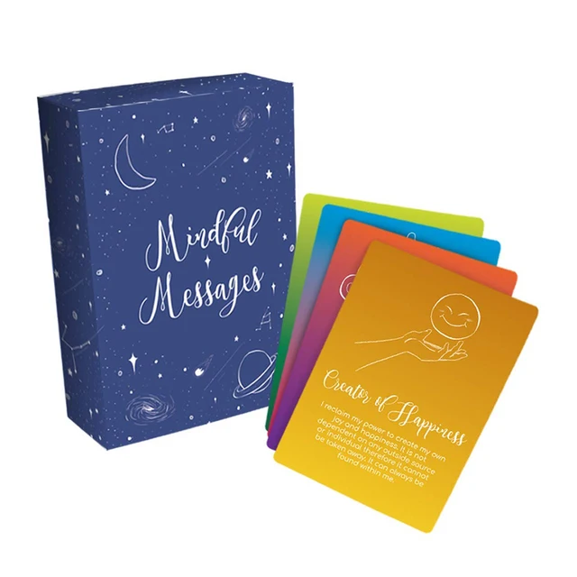 custom kids daily self love care positive mindful mental health thinking inner critic affirmation cards deck set printing
