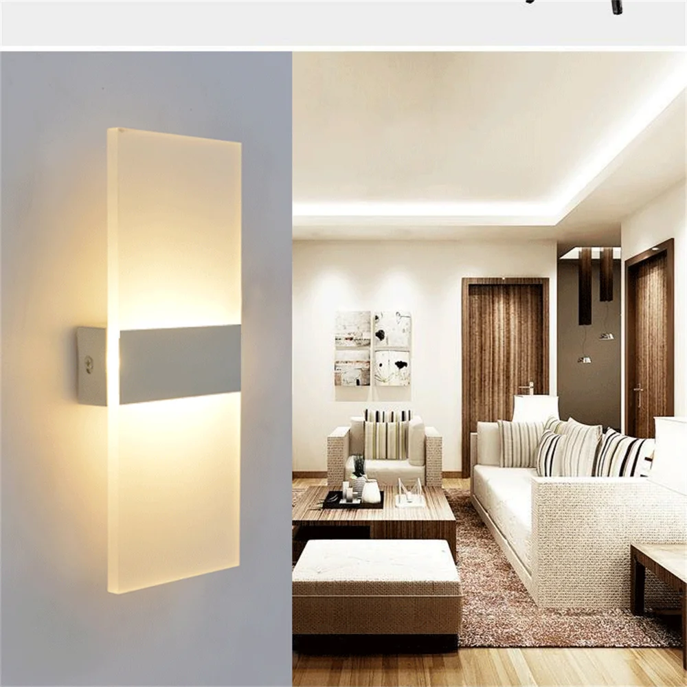 Современный прикроватный светодиодный настенный светильник 220 В 110 для спальни гостиной балкона коридора бра лампа
