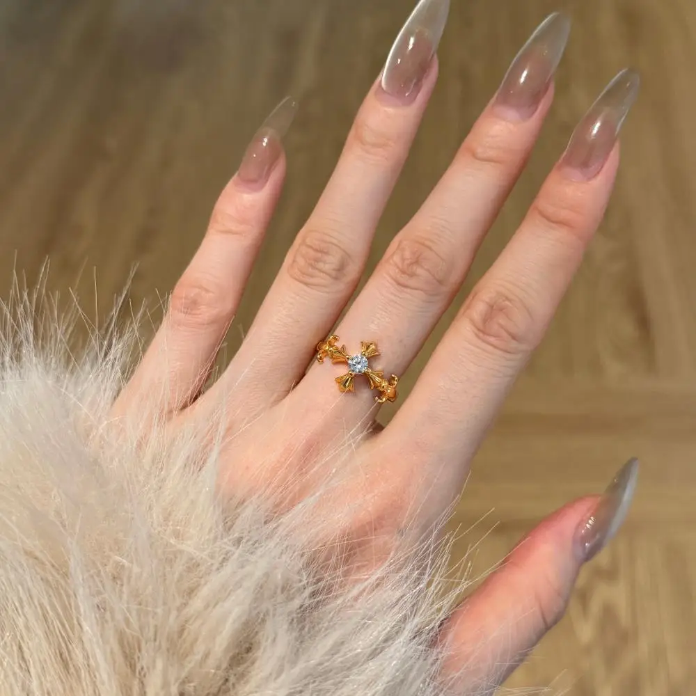 KAKODIY New 5A Red Cubic Zirconia Stackable 925 Sterling Silver Gold Plated Ring Jewelry for Women detail 8