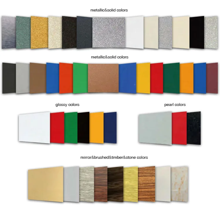 4x8 Aluminum Wall Cladding Wooden Finished ACP Sheet RAL9006 Silver Grey Aluminum Composite Panels