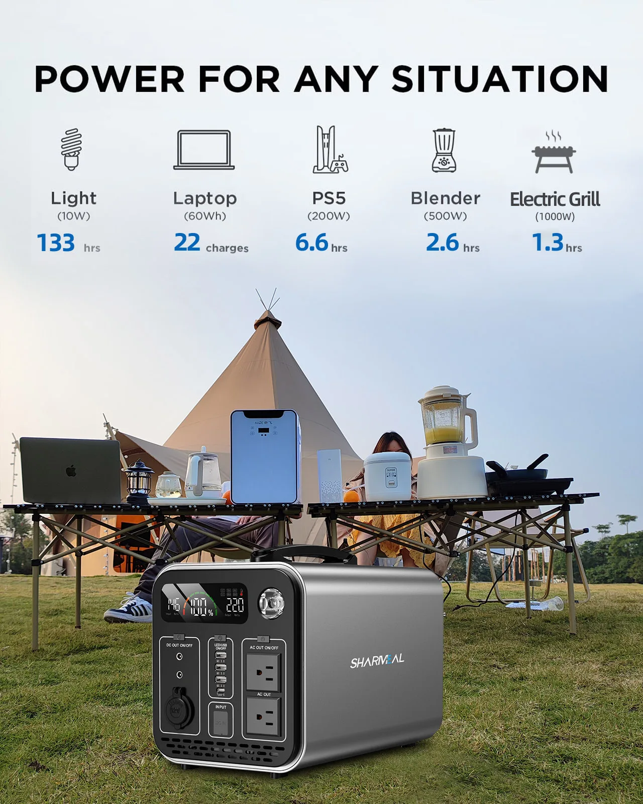 High Quality Station 2400w Powerstation Lifepo4 Bank For Laptops 2kw