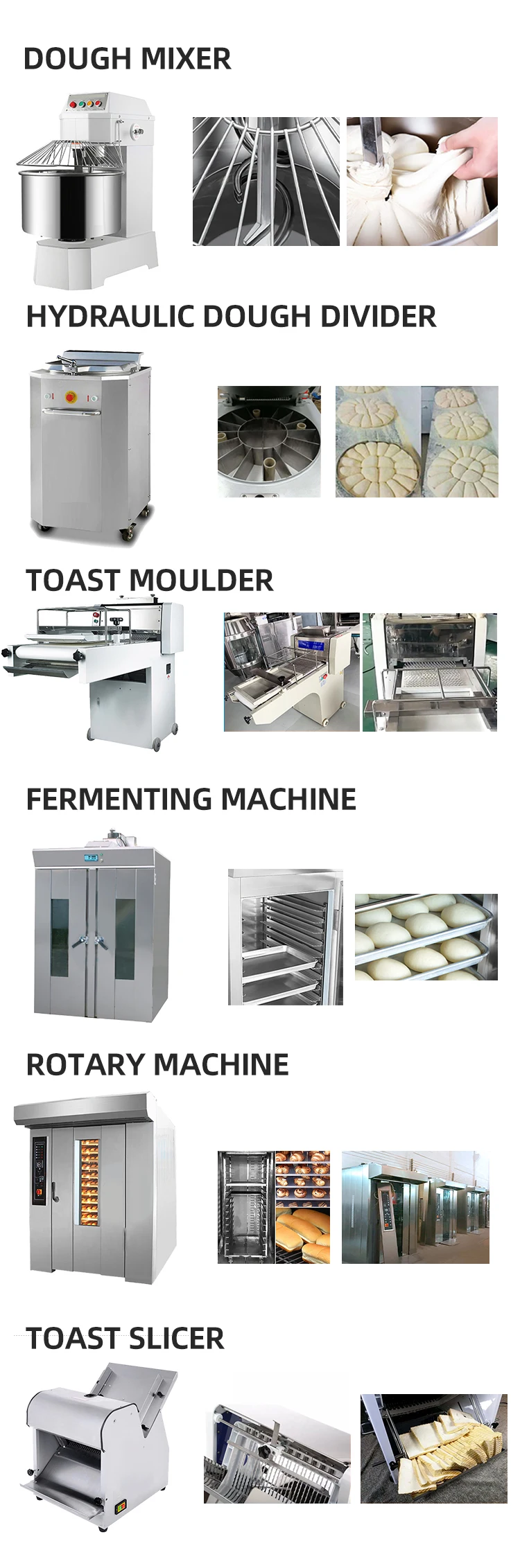 Large Full Auto French Bread Production Line Industrial Bread Making
