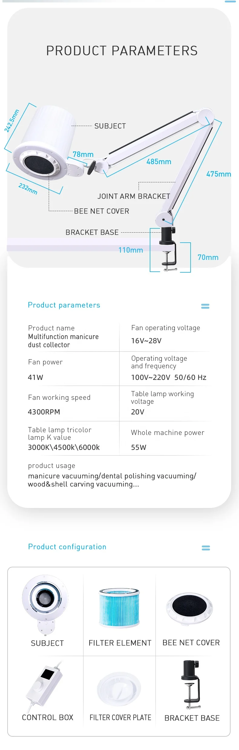 2025 AT-NDC-025 Cheaper than 4blanc alize nail dust collector factory