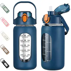 Borraccia motivazionale da 907,2 g con indicatore del tempo e filtro per frutta, a prova di perdite, senza BPA, atossica, bottiglia da 1 l con tracolla per il trasporto, perfetta per fitness Borraccia motivazionale da 907,2 g con indicatore del tempo e filtro per frutta, a prova di perdite, senza BPA, atossica, bottiglia da 1 l con tracolla per il trasporto, perfetta per fitness