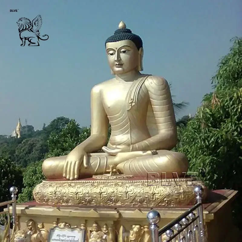 Blve Custom Large Outdoor Buddhist Religious Metal Giant Brass Bronze