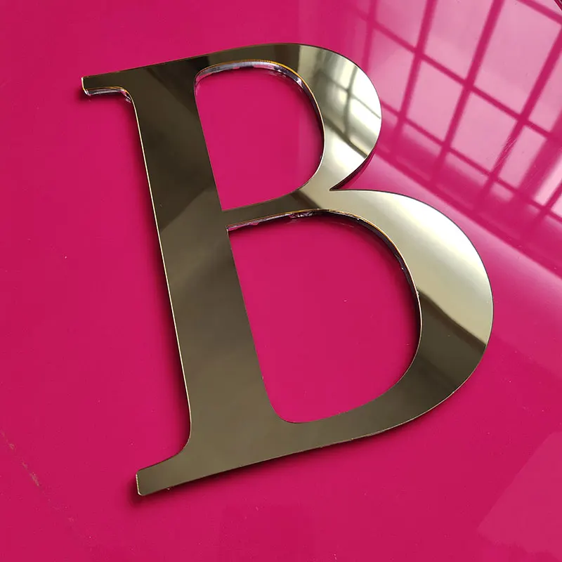 Office Interior Outdoor Gold Backdrop Laser Cut Mirror Letter Acrylic Name Sign Words Decor Nursery Name Sign