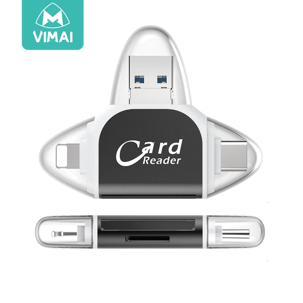 VIMAI Лидер продаж 4 в 1 micro usb tf card reader для смартфонов и
