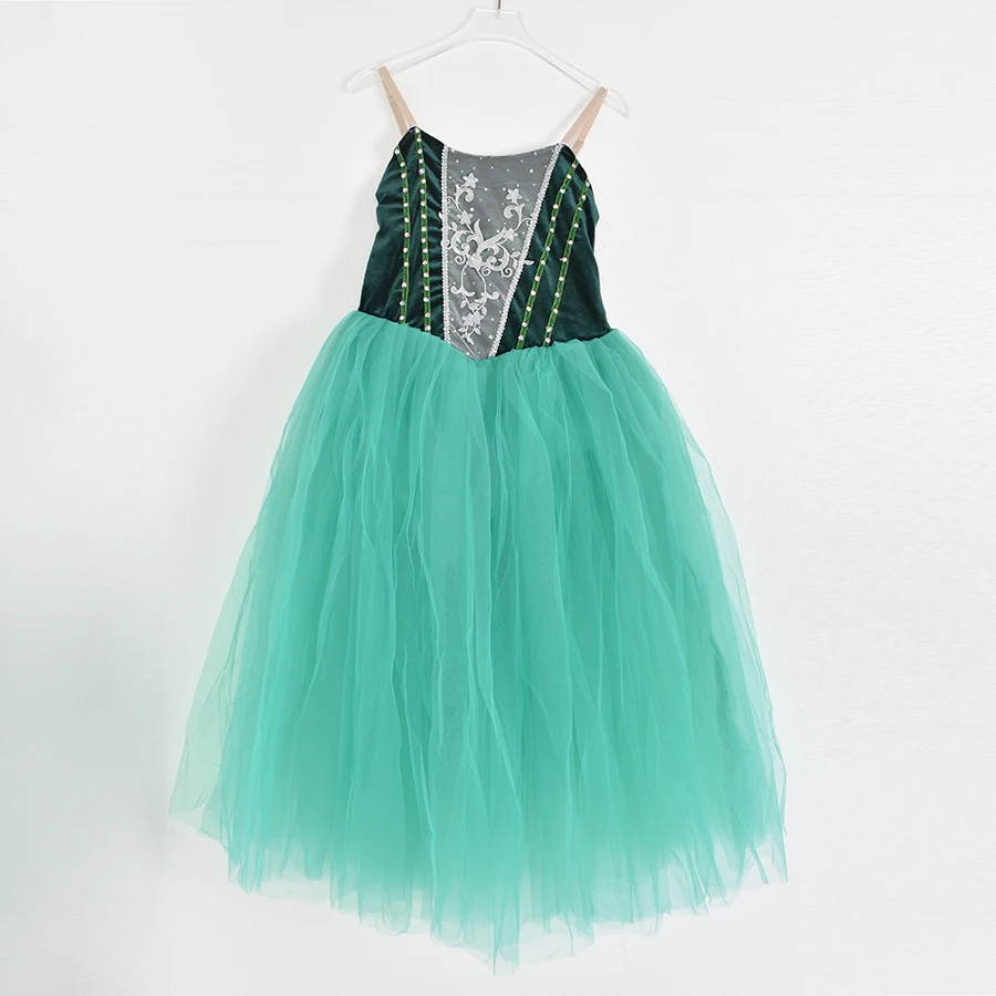 Green Spandex Skirt Tutu for Adults Children Ballet Dress for Girls'  Performance Wear Key Words Green Dress Green Costume