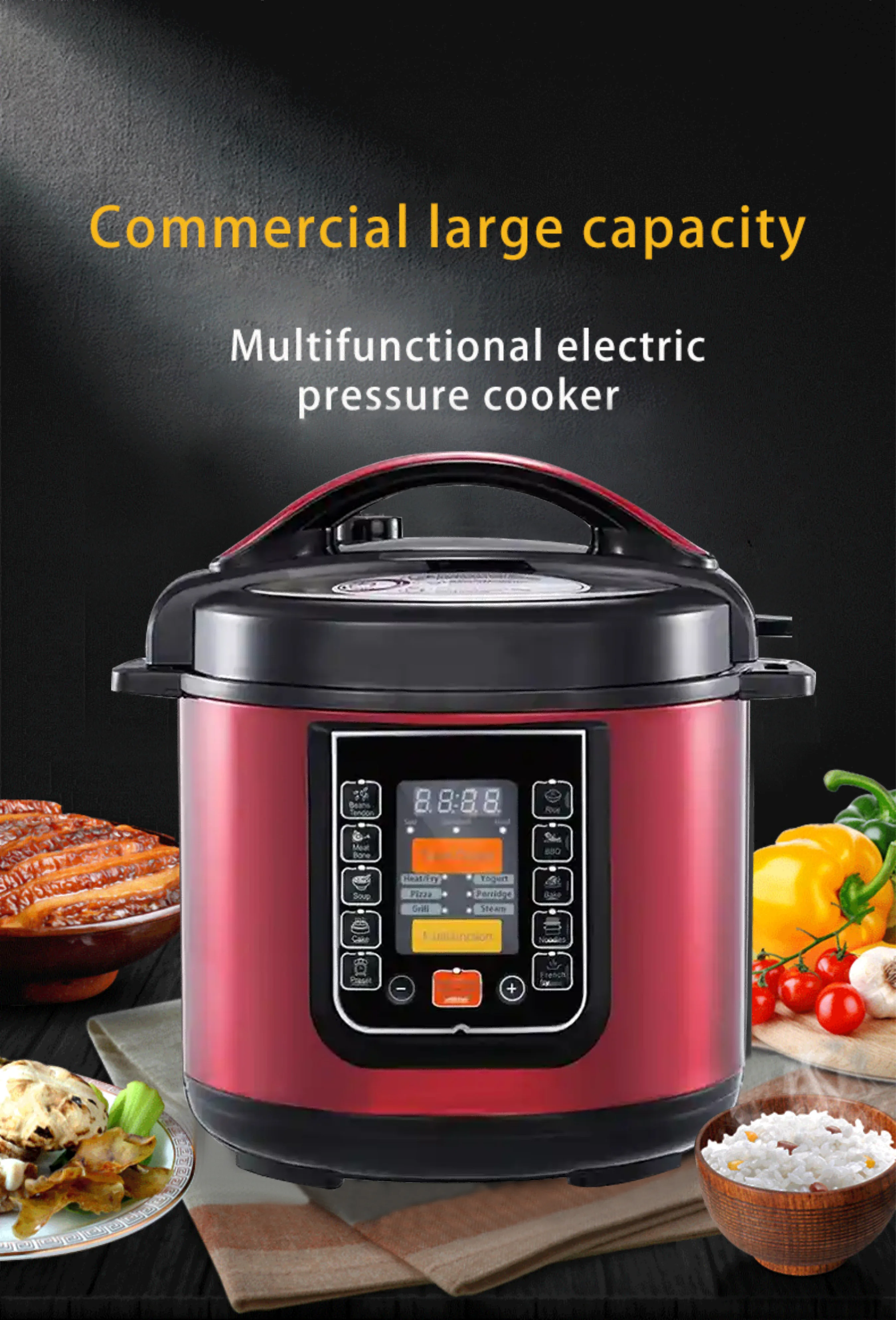 5l 6l 8l 10l Hot Sale Multipurpose Digital Stainless Steel Big Capacity