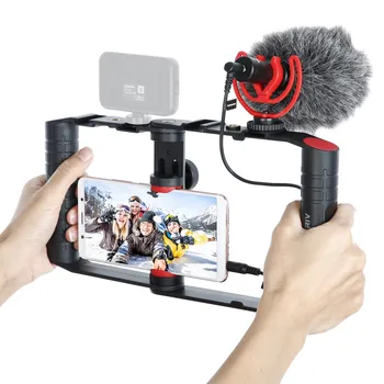 BOYA BY-VG380 Video Kit for Smartphone Microphone Set with BY-MM1 Mic for IOS Android Vlogging Podcasting Recording