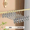 Plastic-coated trouser hangers - gray