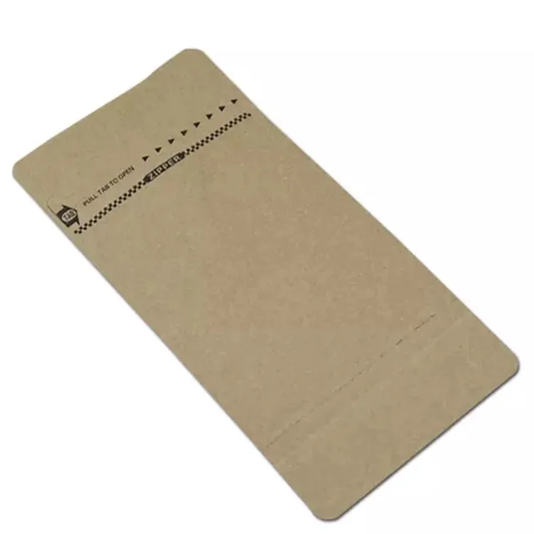 Private Label Custom Resealable Zipper Kraft Paper Bag Valve 8-Side Seal Moisture Proof for Salad Storage PE Vacuum Seal Pack