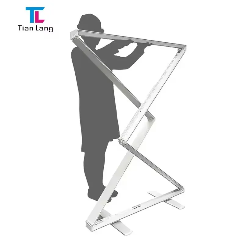 Tianlang двухсторонний тканевый светодиодный дисплей рекламный баннер лайтбокс прямоугольный алюминиевый 10s сборный складной инструмент Бесплатная подсветка